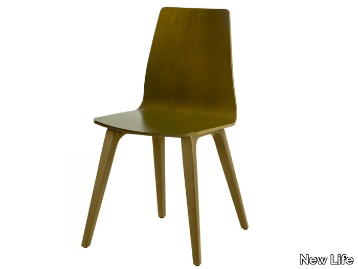 TECLA SE02A - Trestle-based wood veneer chair with beech base _ New Life