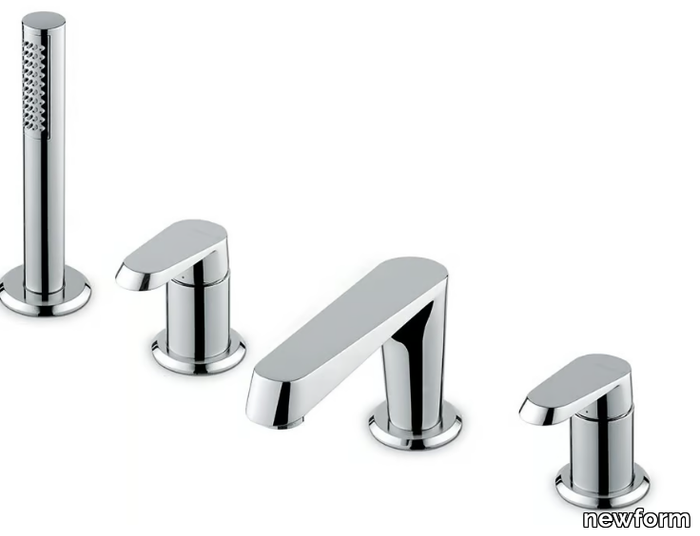 NIO - Deck mounted bathtub tap with hand shower _ newform