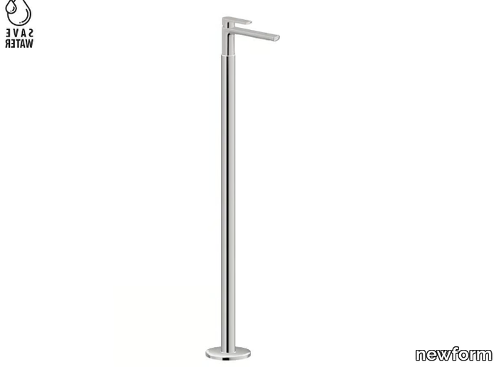 HAKA 72018E - Single handle floor standing washbasin mixer without waste _ newform