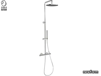 61165 - Thermostatic wall-mounted shower panel with hand shower _ newform