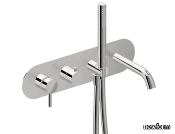 BLINK 70871E - Wall-mounted bathtub set with hand shower and diverter _ newform