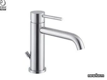 X-STEEL 316 - Countertop washbasin mixer with pop up waste _ newform