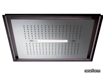 OVERHEAD SHOWERS FOR CHROMOTHERAPY - LED 3-spray stainless steel overhead shower with built-in lights _ newform