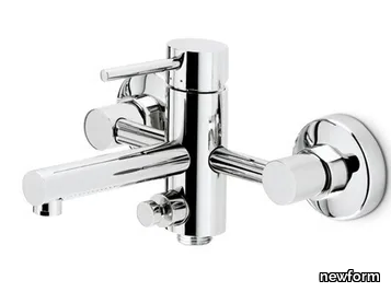 MINI-X - Wall-mounted single handle bathtub mixer with diverter _ newform