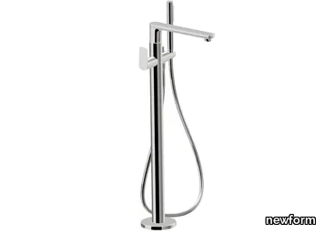 HAKA 72084E - Floor standing single handle bathtub set with hand shower _ newform