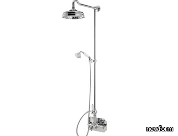 DAYTIME - Wall-mounted thermostatic shower panel with hand shower _ newform