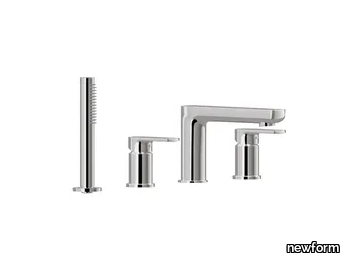 HAKA 72082C - Deck mounted single handle bathtub tap with hand shower _ newform