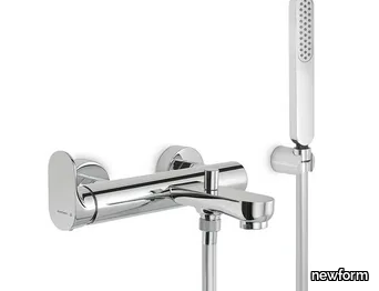 LINFA II - Wall-mounted external bathtub set with hand shower _ newform