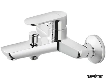 EXTRO - Single handle wall-mounted bathtub mixer with diverter _ newform