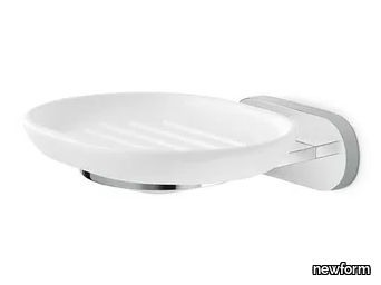 ROUND ACCESSORIES 67200 / 67201 - Wall-mounted ceramic soap dish _ newform