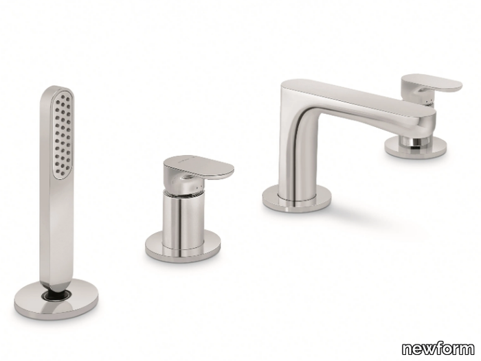 LINFA II - Recessed bathtub set with diverter with hand shower _ newform