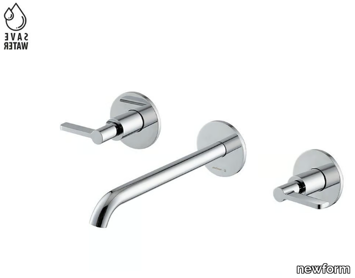 BLINK CHIC 71022E / 71122E - Wall-mounted washbasin tap with individual rosettes without waste _ newform