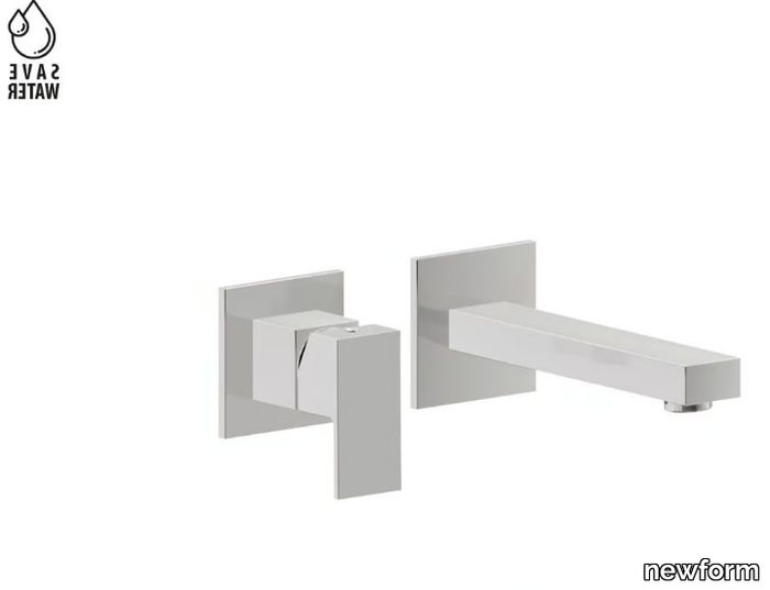 ERGO-Q 66428E - Wall-mounted single handle washbasin mixer _ newform