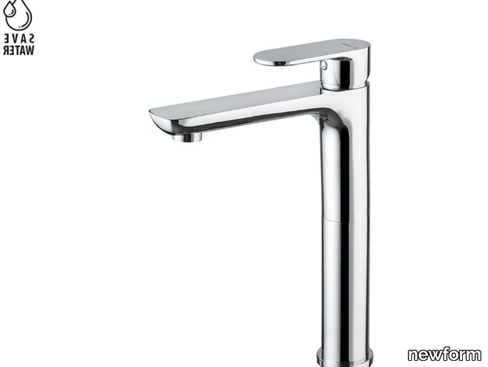 EXTRO - High single handle washbasin mixer without waste _ newform