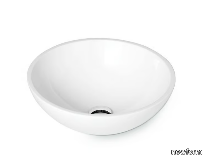 WASHBASINS - Countertop round Mineralmarmo® washbasin _ newform