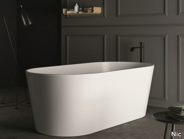 BAY - Freestanding oval Pietraluce® bathtub _ Nic