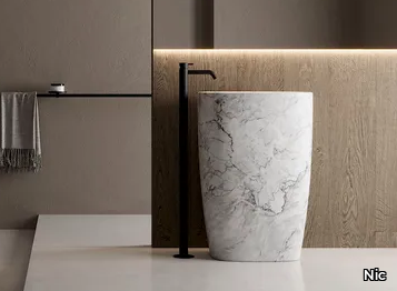 MILK STONE - Freestanding Carrara marble washbasin _ Nic