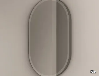 PASTILLE - Oval mirror with integrated lighting _ Nic