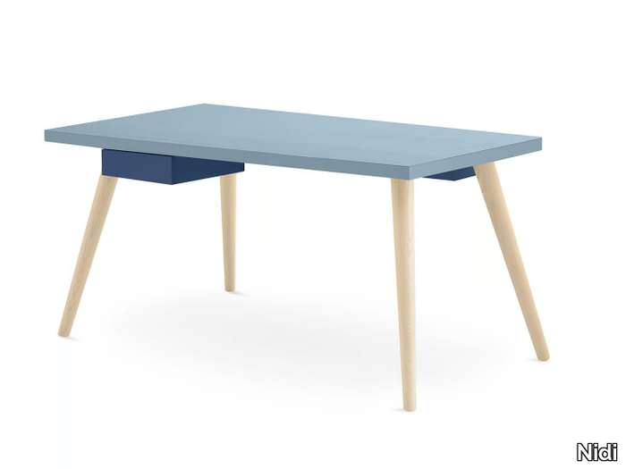 Desk with Woody legs - Modular desk _ Nidi