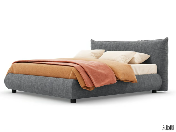 ROLLER - Upholstered double bed with removable cover _ Nidi