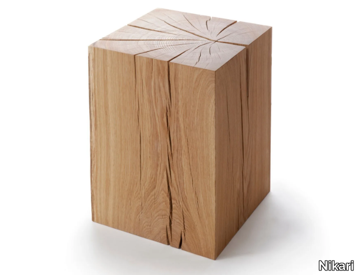 BIENNALE - Low wooden stool _ Nikari