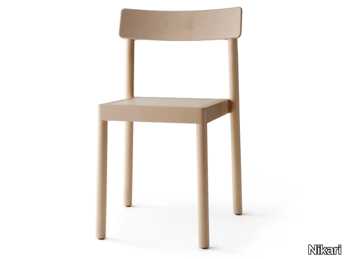 KUMU - Stackable birch chair open back _ Nikari