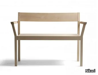 PERIFERIA KVI5 - Wooden bench with back _ Nikari