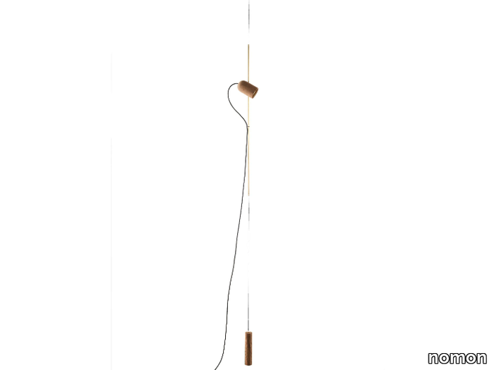 ONFA - Dimmable LED walnut pendant lamp _ nomon