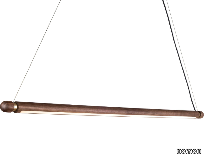 LINEA H - LED walnut pendant lamp _ nomon