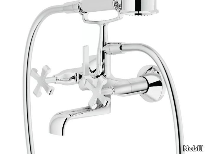 CARLOS PRIMERO - Wall-mounted bathtub tap with hand shower _ Nobili