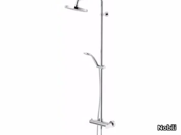 BLUES - Wall-mounted shower panel with overhead shower _ Nobili