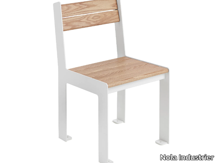 HIGHCHAIR - Steel and wood garden chair _ Nola Industrier