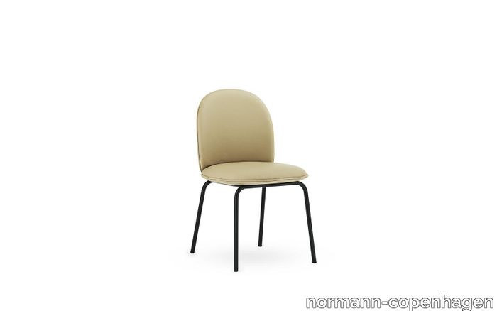 Ace Chair Full Upholstery Black Steel, Ultra Leather