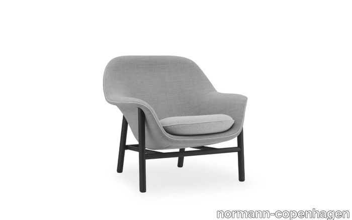 Drape Lounge Chair Low Black Oak Remix/Hallingdal