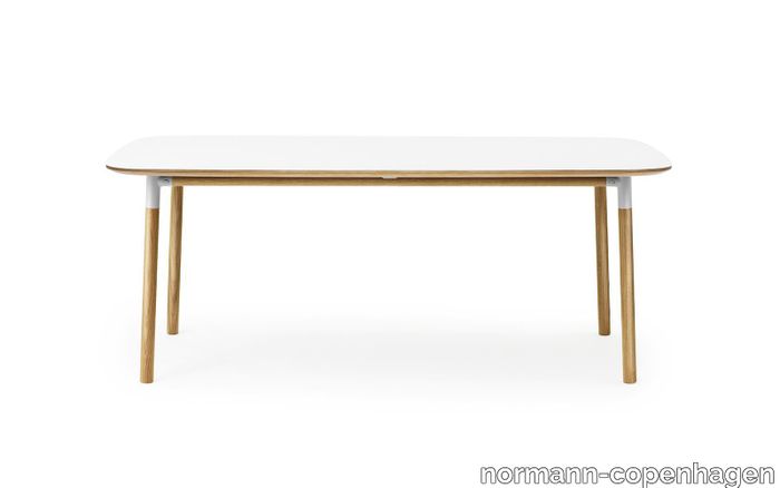 Form Table 95 x 200 cm White/Oak