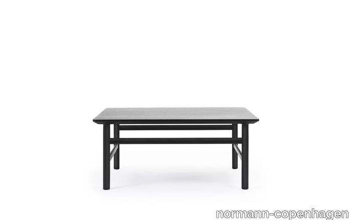 Grow Table 80 x 80 cm Black Oak