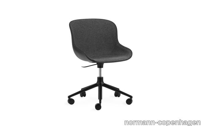 Hyg Chair Swivel 5W Gaslift Front Upholstery Black Alu Black/Main Line Flax