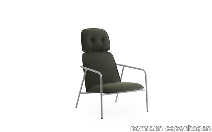 Pad Lounge Chair High Grey Steel Black/Synergy