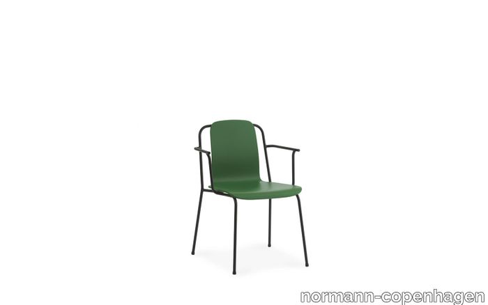 Studio Armchair Black Steel Light Grey