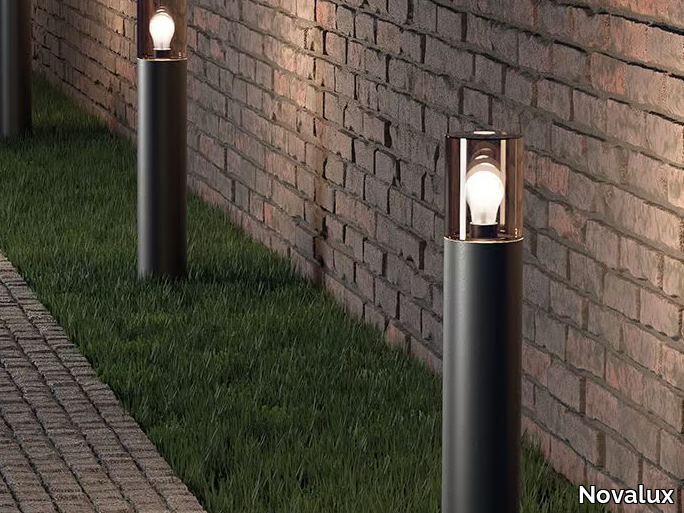 GLASS - LED powder coated aluminium bollard light _ Novalux