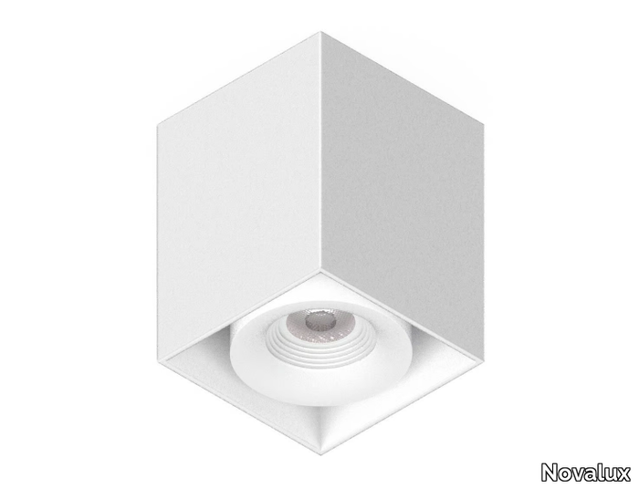 OWL - Square adjustable LED aluminium spotlight _ Novalux