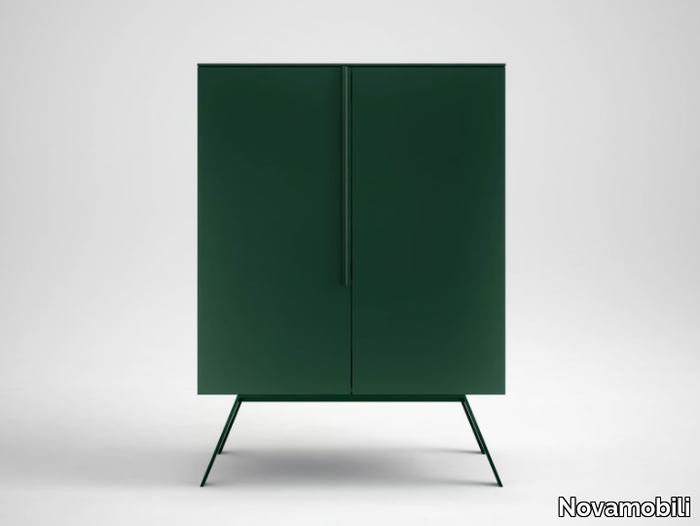 CLEO - Lacquered highboard with doors _ Novamobili