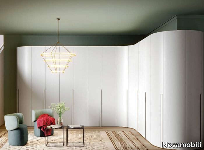 ALFA CURVO - Corner sectional wardrobe _ Novamobili