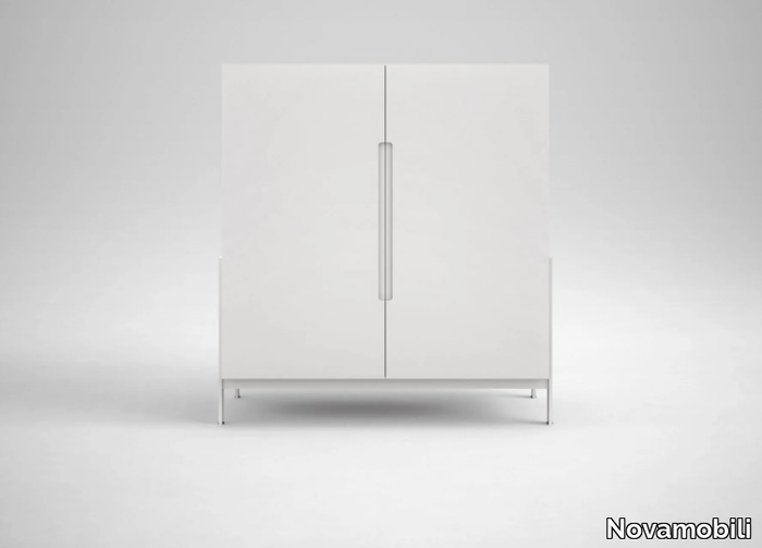 FLOAT - Lacquered highboard with doors _ Novamobili