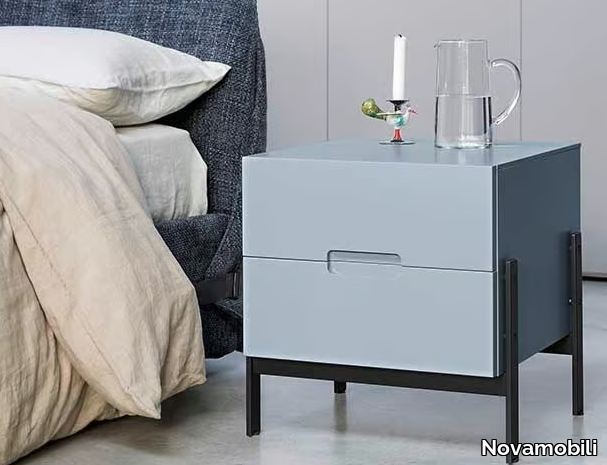 FLOAT - Bedside table with drawers _ Novamobili