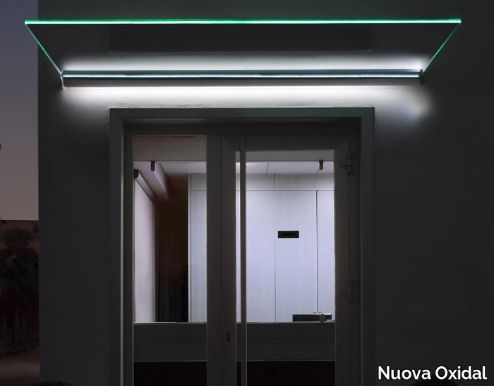 MIRA - Glass door canopy with built-in lights _ Nuova Oxidal