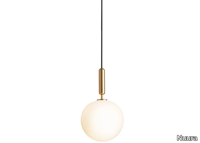 MIIRA 1 BRASS OPAL - LED opal glass pendant lamp _ Nuura