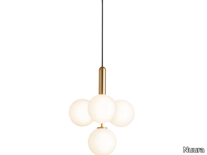 MIIRA 4 BRASS OPAL - LED opal glass pendant lamp _ Nuura