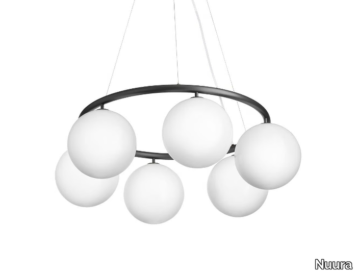 MIIRA 6 CIRCULAR OPAL - LED opal glass pendant lamp _ Nuura