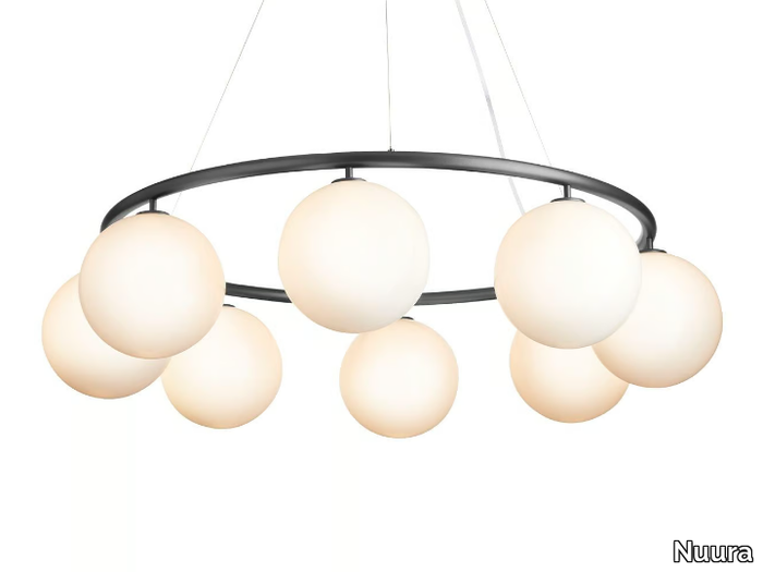 MIIRA 8 CIRCULAR OPAL - LED opal glass pendant lamp _ Nuura